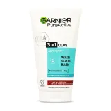 Garnier Чиста шкіра 3в1 гель, скраб, маска з глиною 150мл