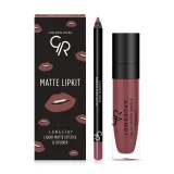 Golden Rose Matte LipKit набір рідка матова помада + олівець Rose Taupe 5.5+1.6г