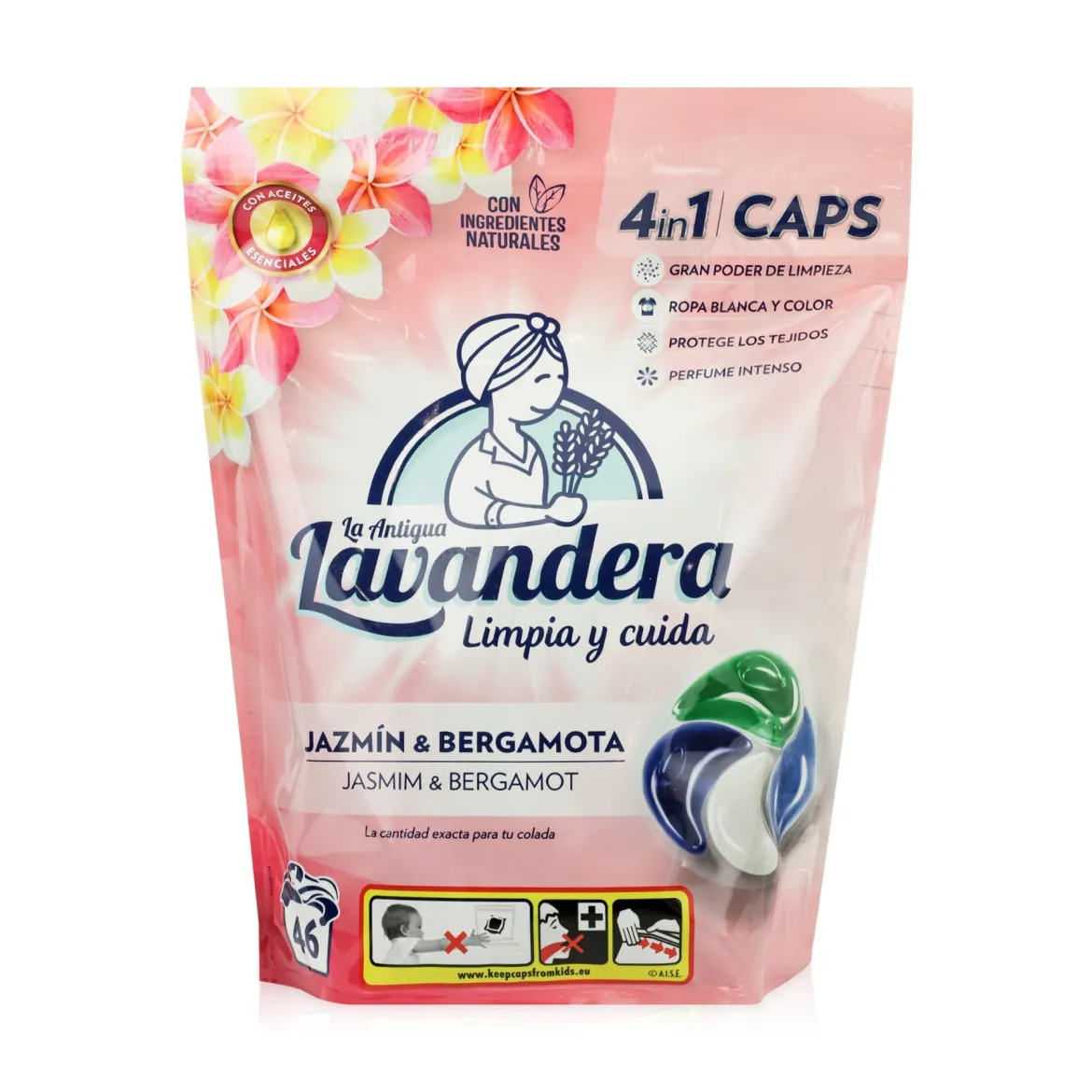 Lavandera капсули для прання 4в1 жасмин-бергамот/вишневий цвіт 46 шт.