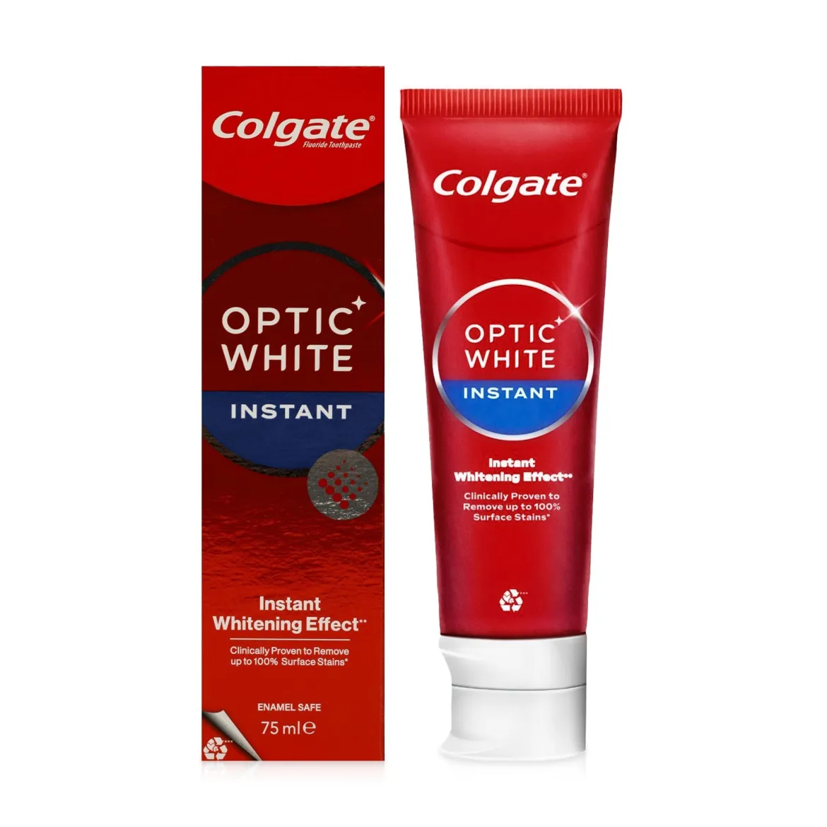 Colgate Optic White зубна паста миттєве відбілювання 75мл