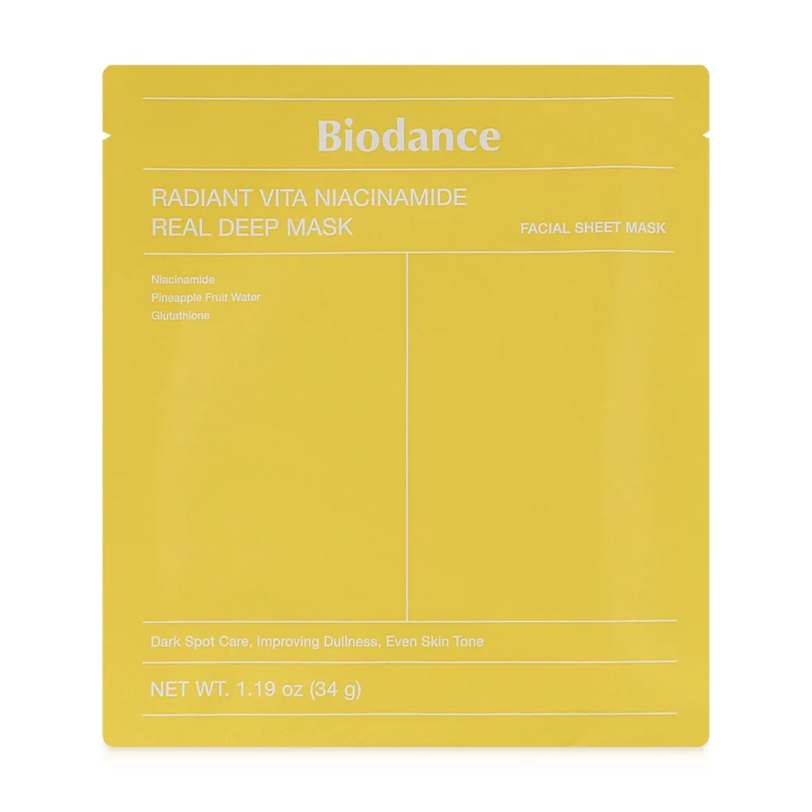 Biodance маска гідрогелева для вирівнювання тону шкіри з ніацинамідом 34г