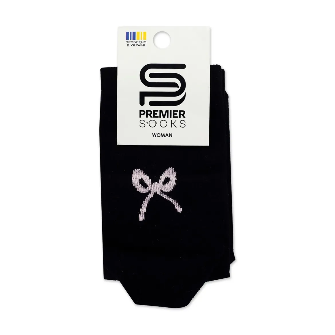 Premier Socks шкарпетки жіночі високі 14В35/1 бантик чорні р.23-25