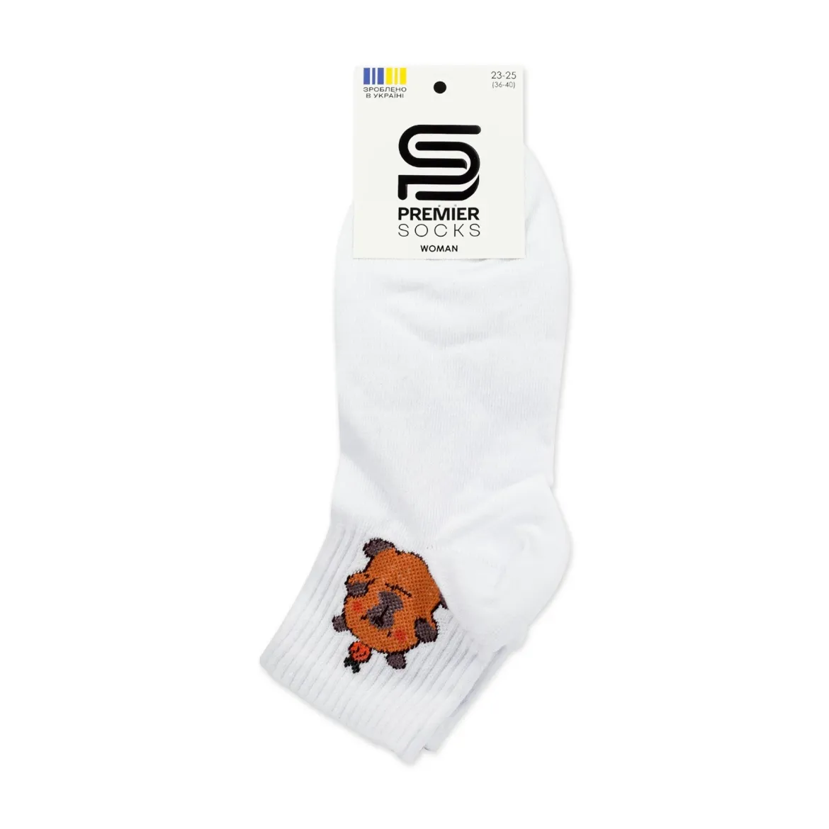 Premier Socks шкарпетки жіночі середні 15В35/2 м1 капібара білі р.23-25