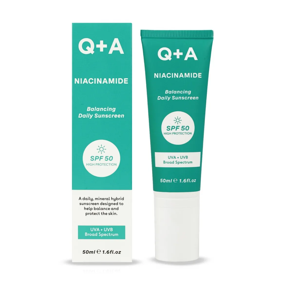 Q+A сонцезахисний крем для обличчя Niacinamide Balancing Daily 50мл