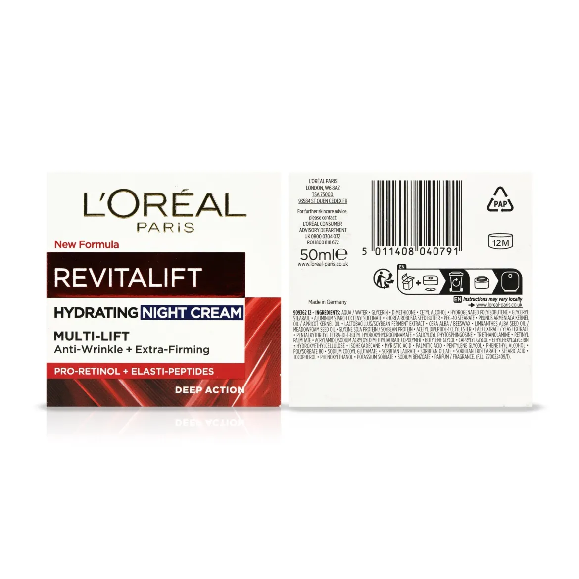 L'Oreal Paris Ревіталіфт крем нічний відновлюючий догляд проти зморшок 50мл — Photo 1