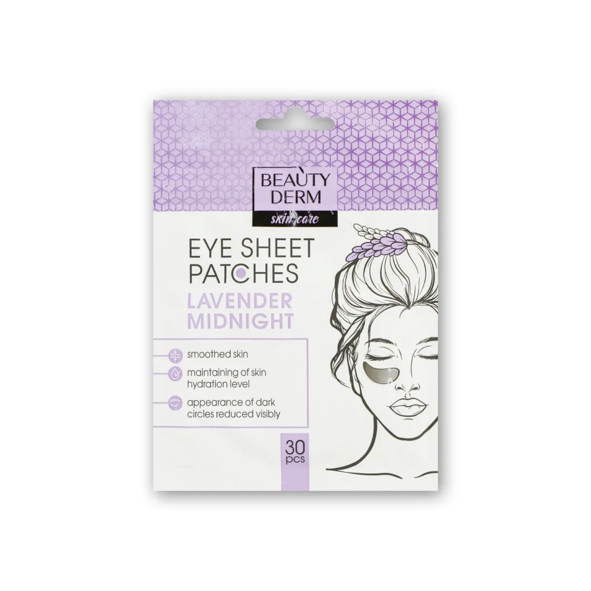 Beauty Derm патчі для повік тканинні Lavender Midnight 30 шт.
