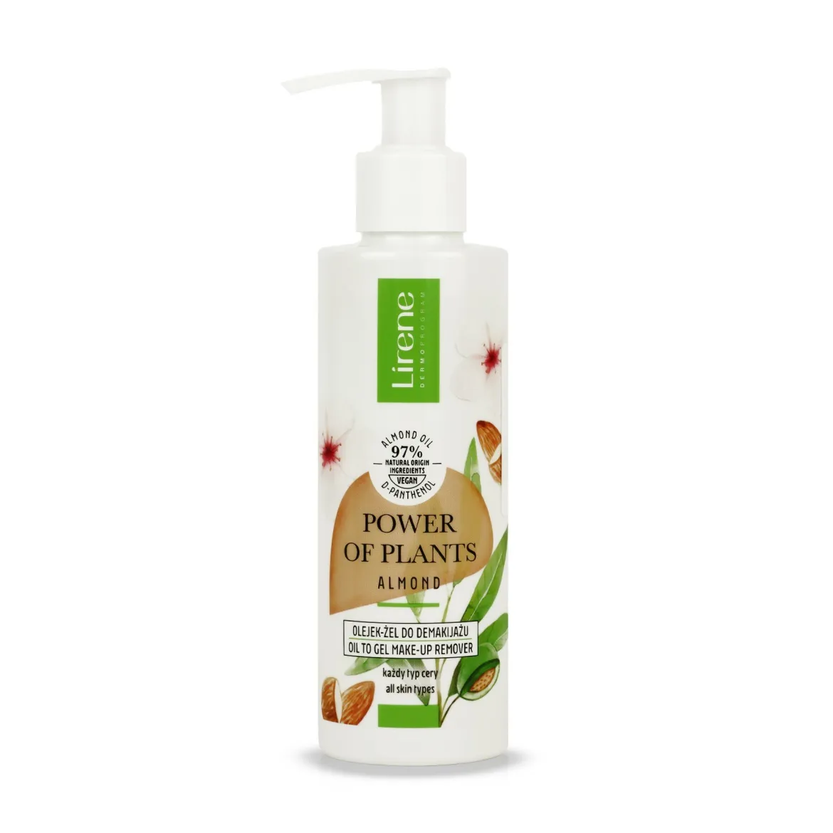 Lirene Power of Plants Almond масло-пінка для демакіяжу 145мл