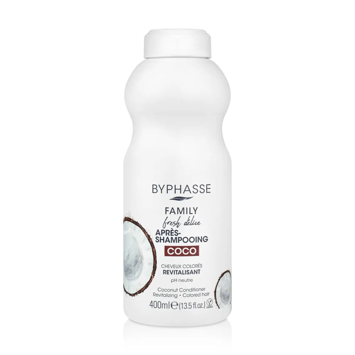 Byphasse Family Fresh Delise кондиціонер для фарбованого волосся з кокосом 400мл