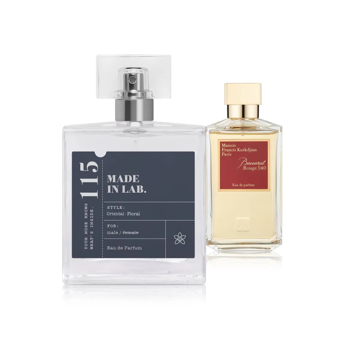 Made in Lab парфумована вода unisex 115 vs Maison Francis Kurkdjian Baccarat Rouge 540 100мл