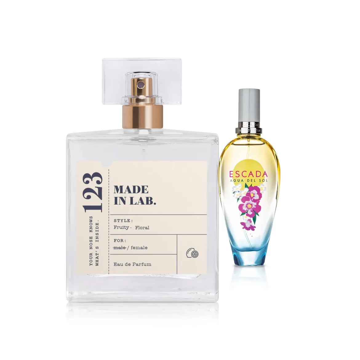 Made in Lab парфумована вода для жінок 123 vs Escada Agua del Sol 100мл