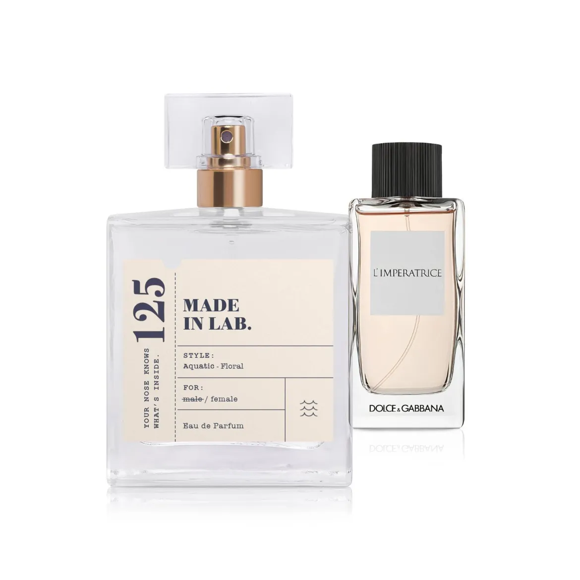 Made in Lab парфумована вода для жінок 125 vs Dolce &amp; Gabbana L’Imperatrice 3 100мл