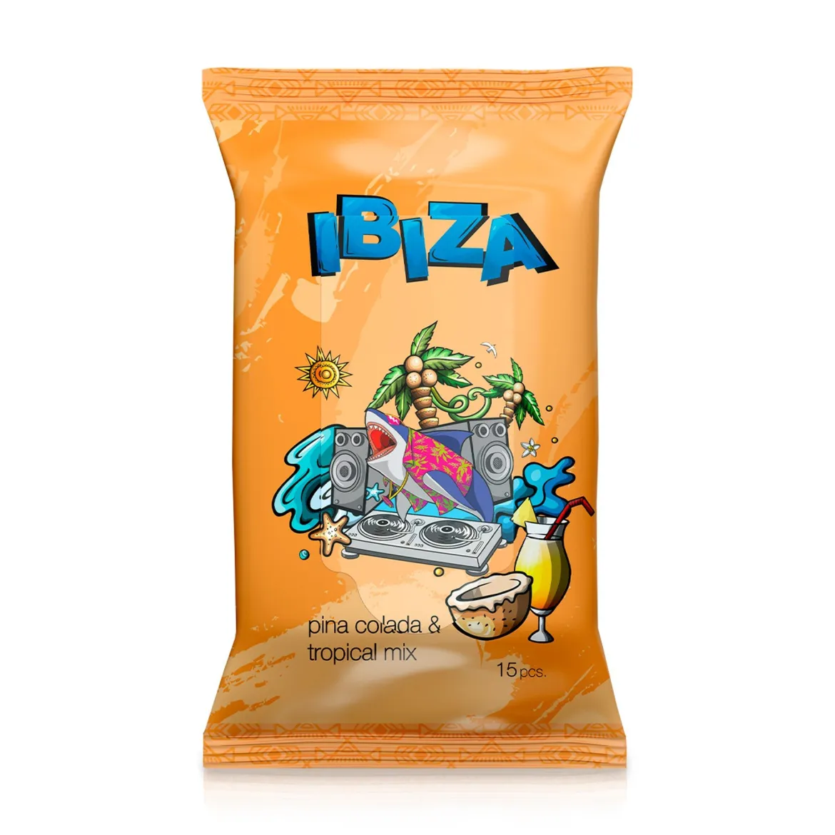 La Strada Ibiza вологі серветки Anticeptical, піна колада,тропік мікс 15 шт.