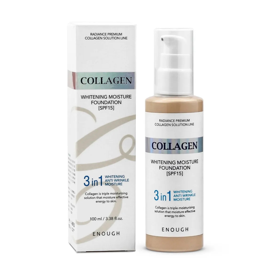 Enough Collagen 3in1 Whitening тональна основа