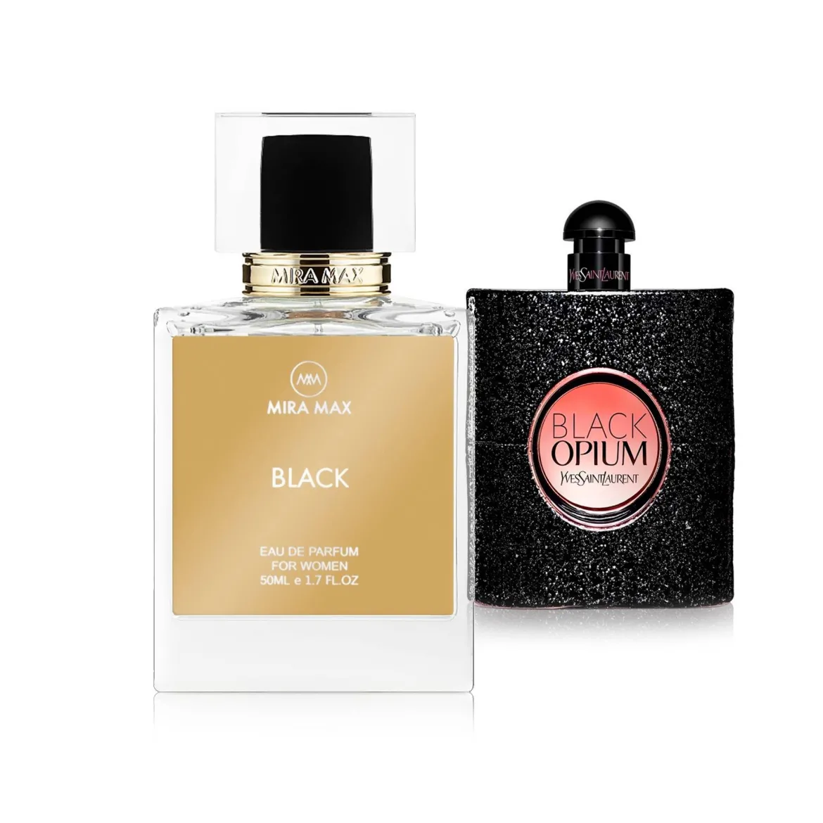 MiraMax парфумована вода для жінок Black vs Yves Saint Laurent Black Opium 50мл