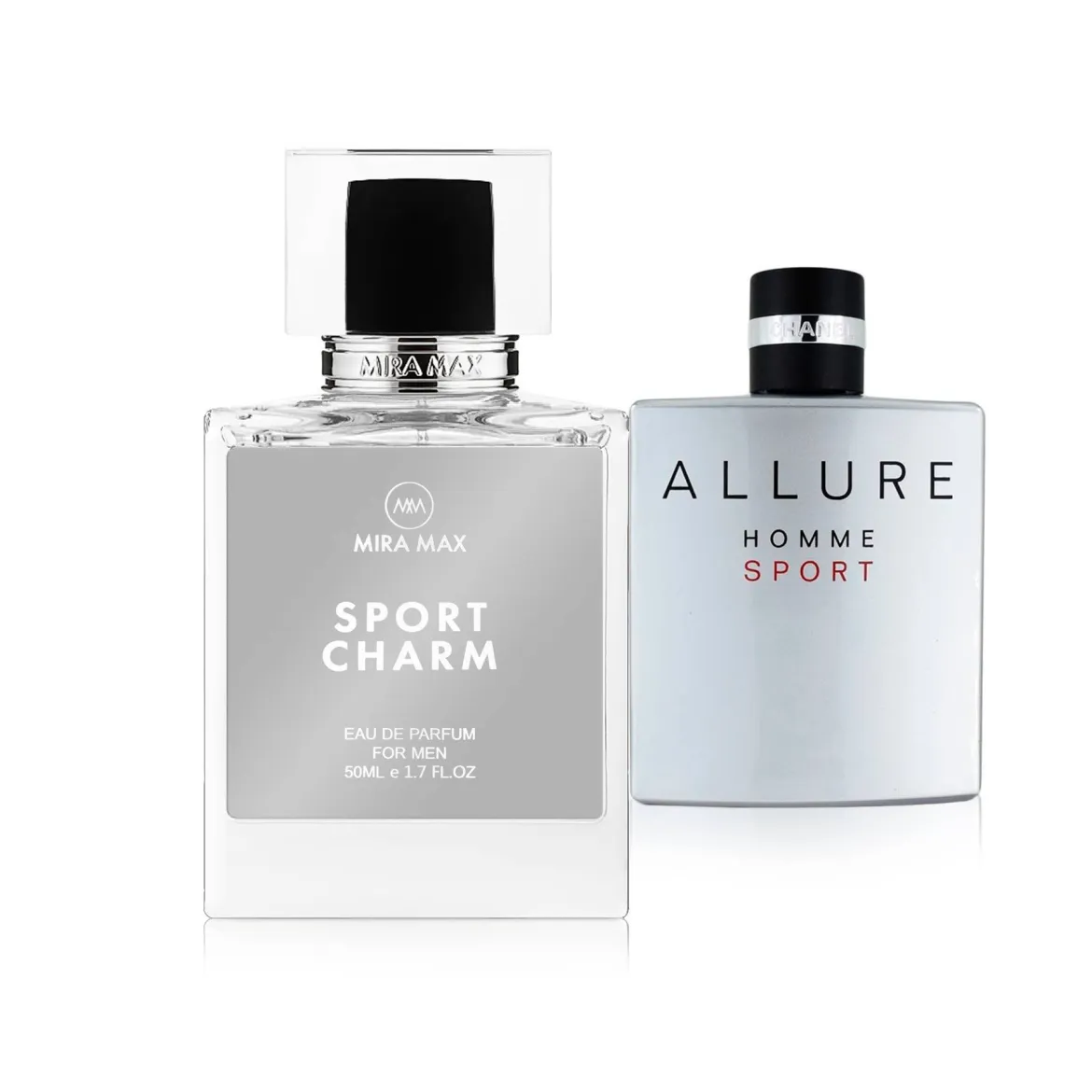 MiraMax парфумована вода для чоловіків Sport Charm vs Chanel Allure Homme Sport 50мл