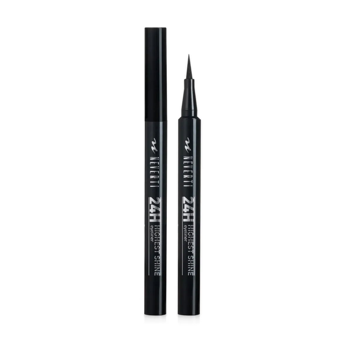 Neverti 24H підводка - фломастер для очей Shine Black 0.28г