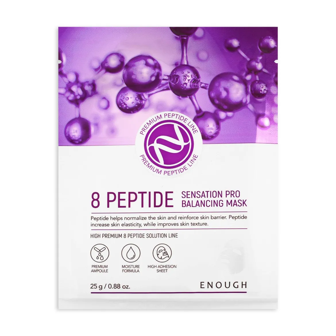 Enough маска тканинна антивікова з комплексом 8 Peptide 25г