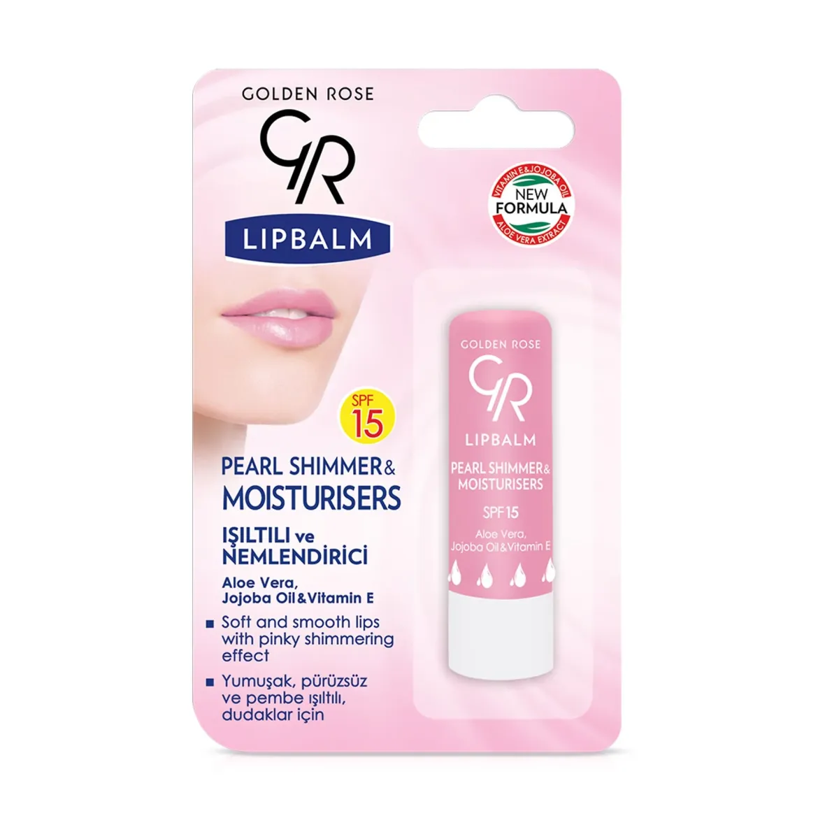 Golden Rose бальзам для губ* Pearl Shimmer &amp; Moisturizers з відтінком SPF15 4.6г