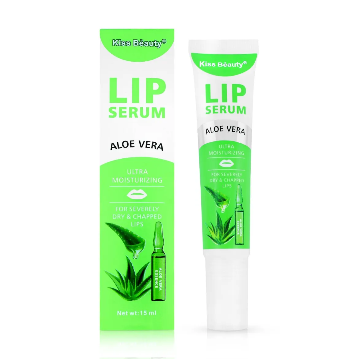 Kiss Beauty Aloe Vera сироватка для губ зволожуюча 15мл