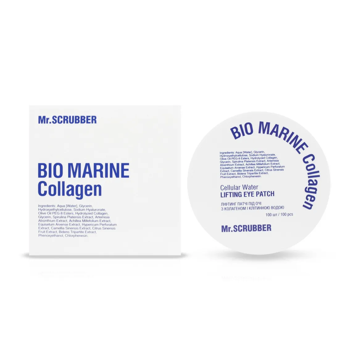 Mr. Scrubber Bio Marine Collagen патчі для повік ліфтинг ефект 100 шт.
