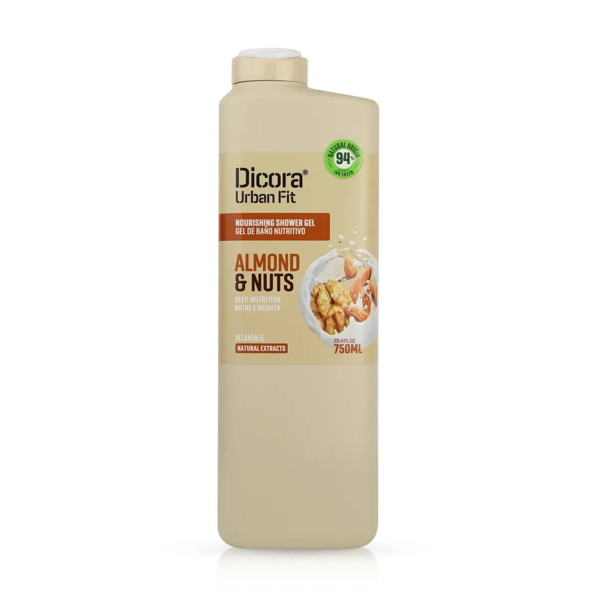 Dicora Urban Fit крем-гель для душу Vit B Almonds &amp; Nuts зволоження 750мл
