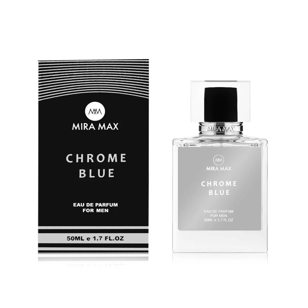 MiraMax парфумована вода для чоловіків Chrome Blue vs Azzaro Chrome 50мл — Photo 1
