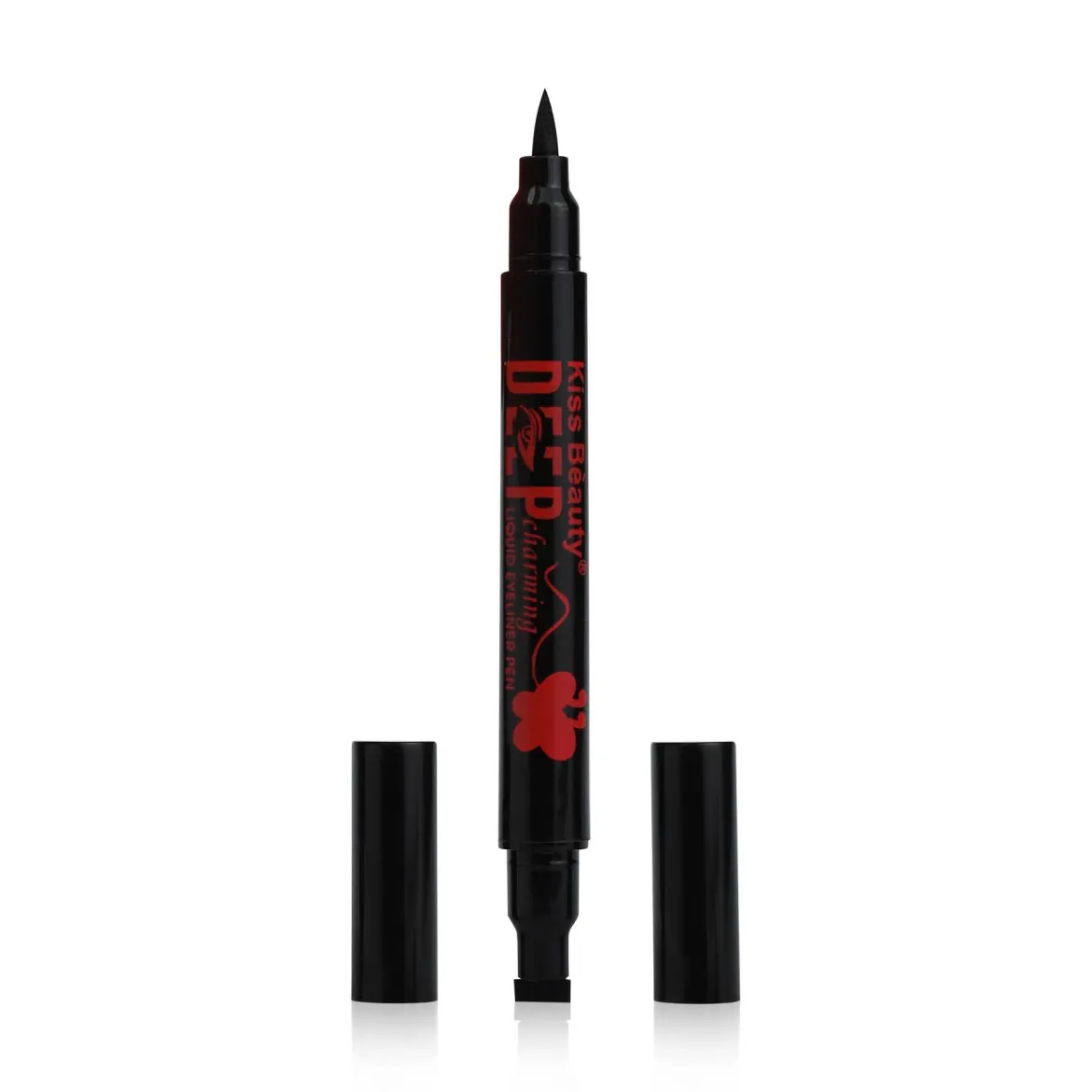 Kiss Beauty підводка - фломастер для очей Deep Charming Double чорна