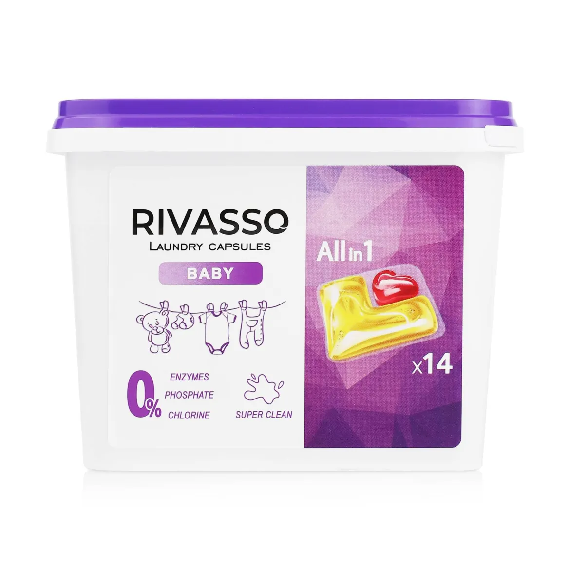 Rivasso капсули для прання дитячих речей 14 шт.