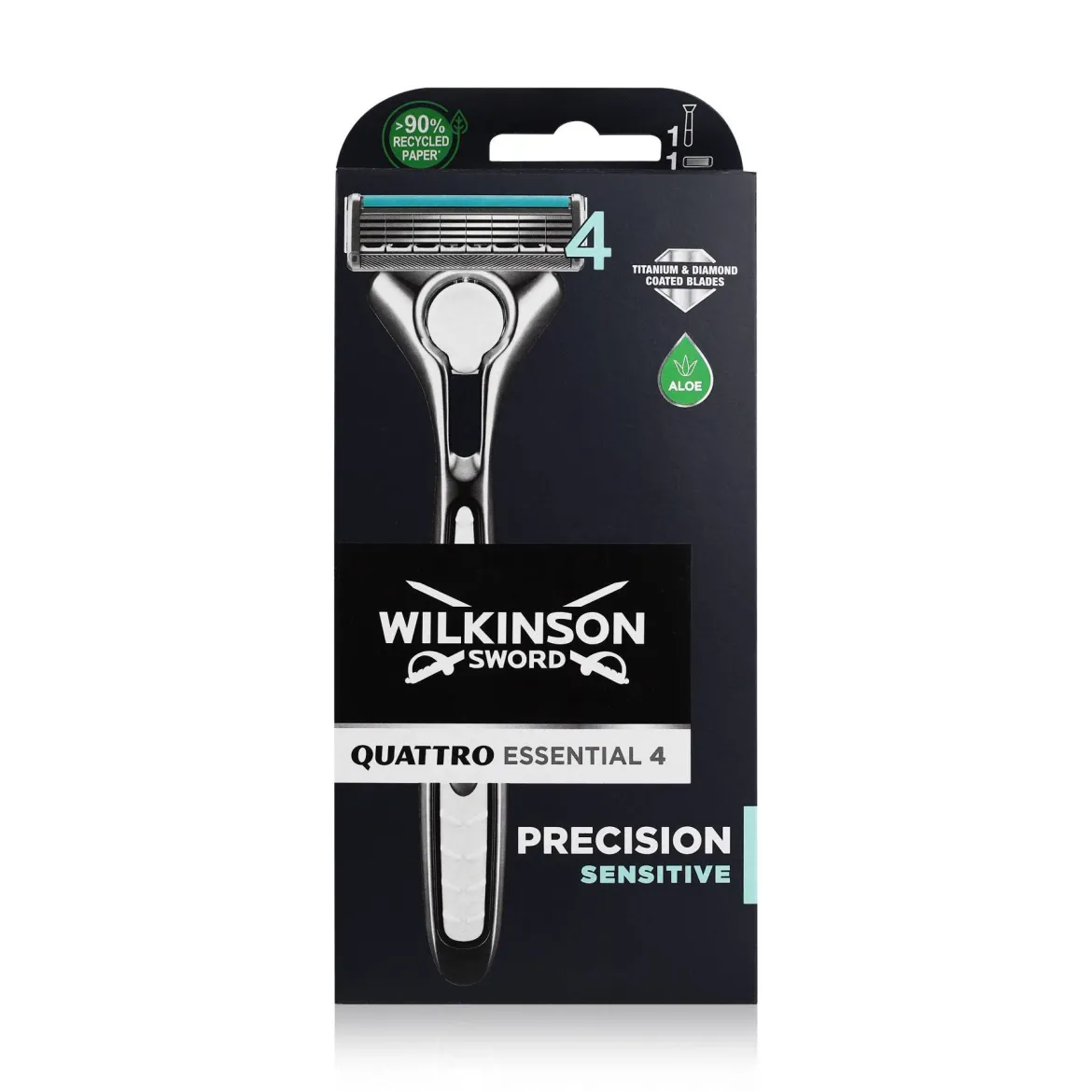 Wilkinson Quattro станок для гоління titanium+ картридж 1 шт.