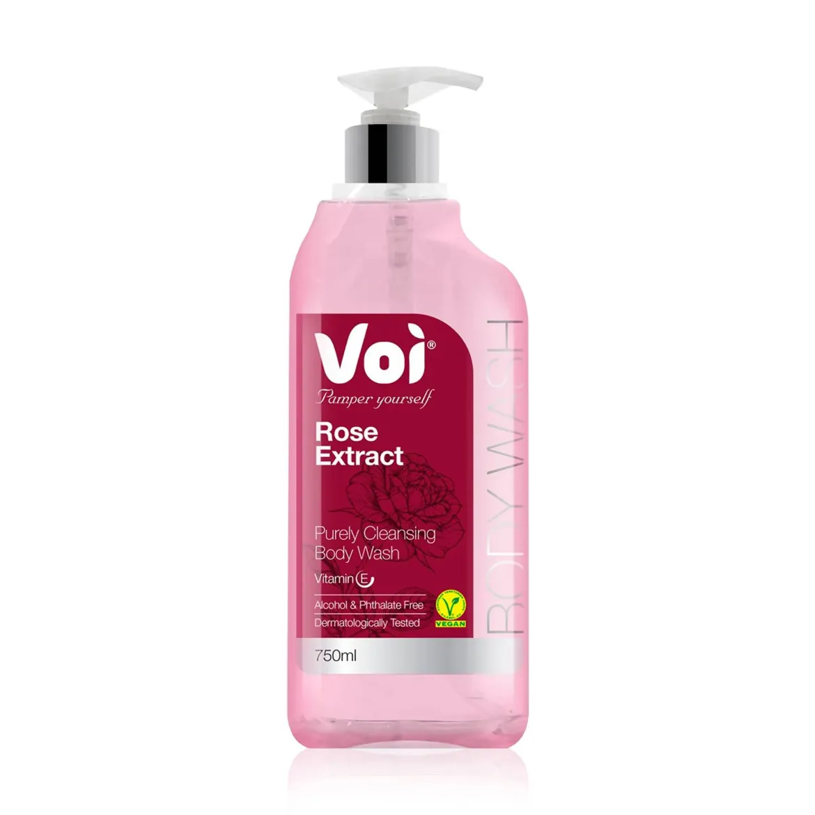 Voi Vegan гель для душу Rose Extract 750мл