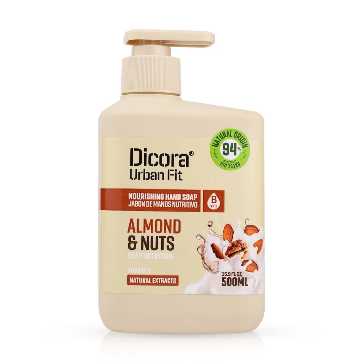 Dicora Urban Fit рідке мило Vit B Almonds &amp; Nuts зволоження 500мл