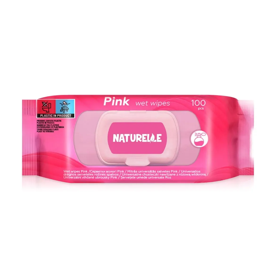 Naturelle Pink вологі серветки рожеві 100 шт.