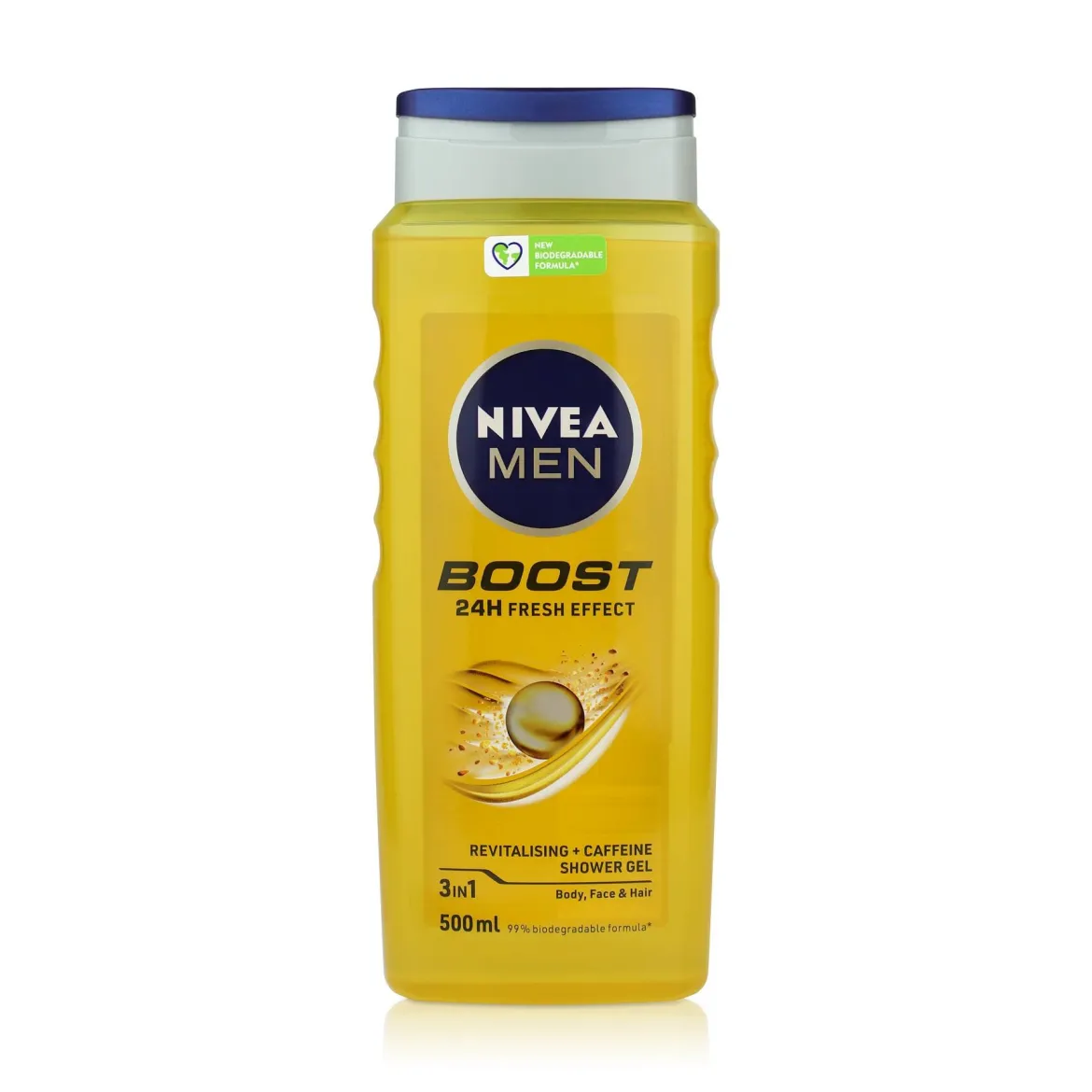 Nivea MEN гель-шампунь чоловічий 3in1 Boost Active Energy 24h fresh effect 500мл