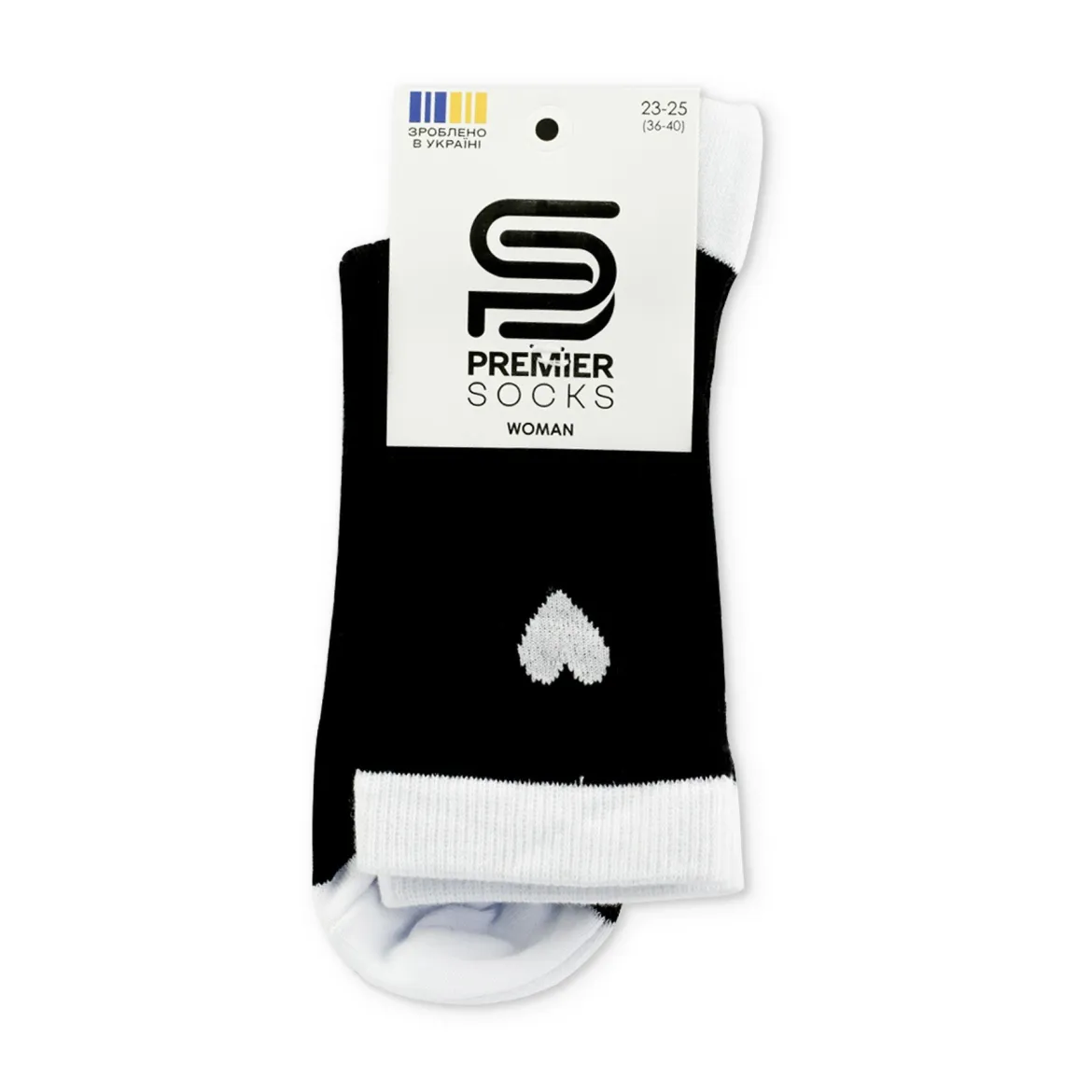Premier Socks шкарпетки жіночі високі 16В35/1 в рубчик з серцем