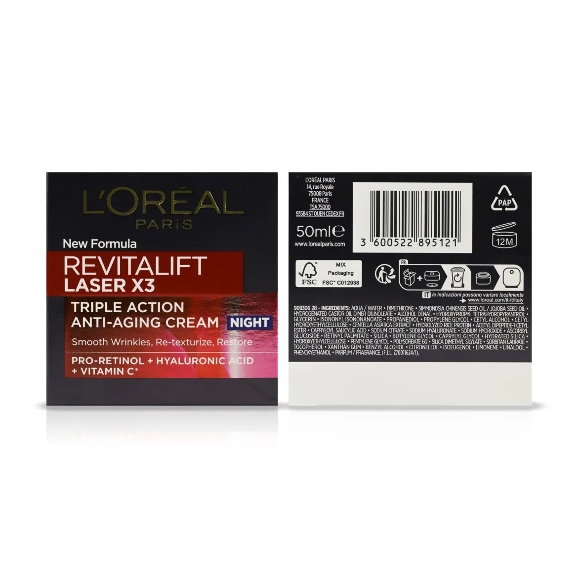 L'Oreal Paris Ревіталіфт Лазер крем нічний антивіковий догляд портійної дії 50мл — Photo 1