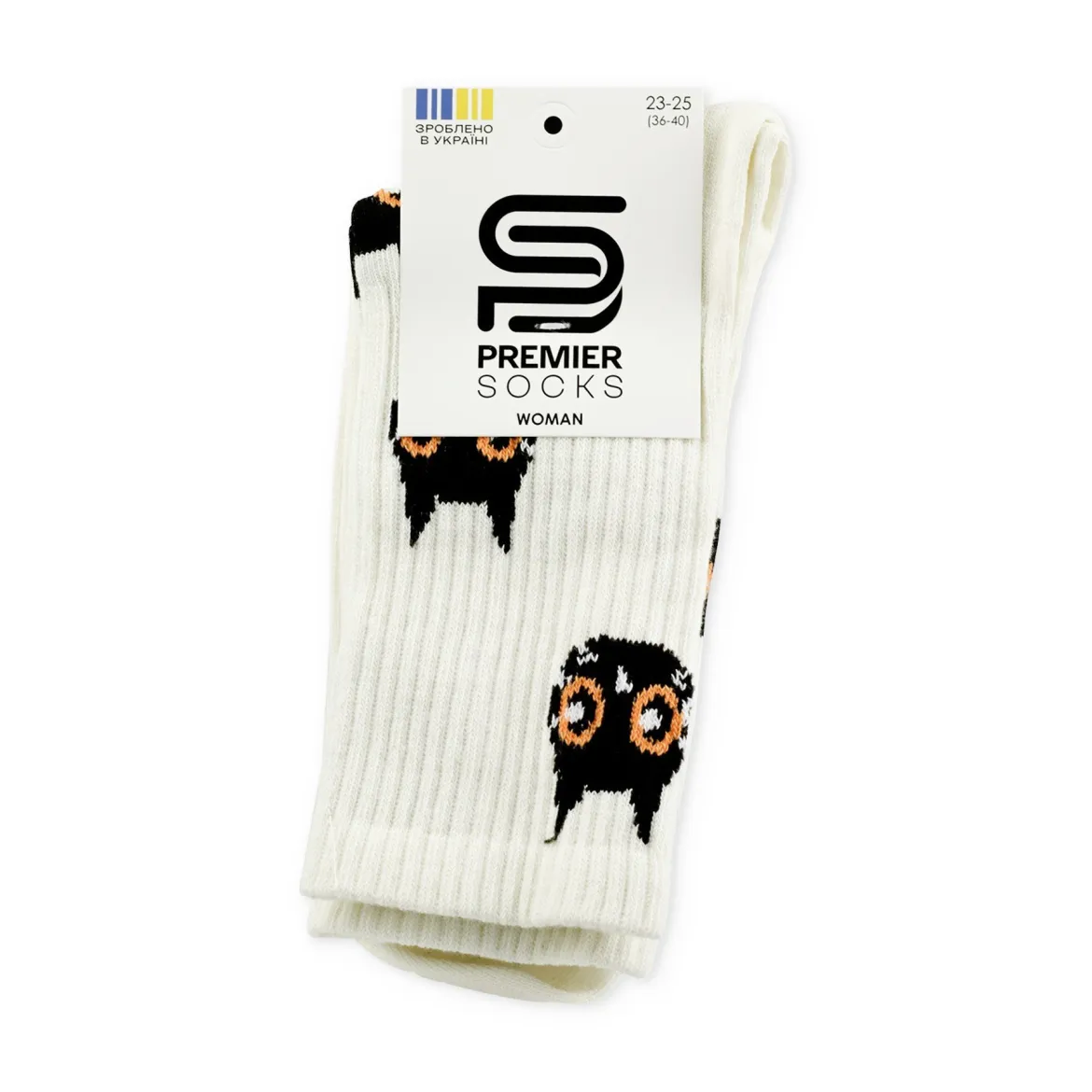 Premier Socks шкарпетки жіночі високі 17В35/13в рубчик котики
