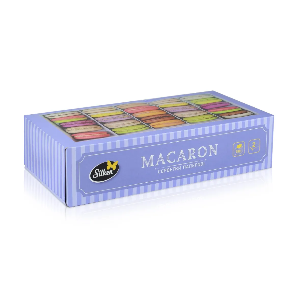Silken серветки косметичні Macaron,2 шари, 100 шт.