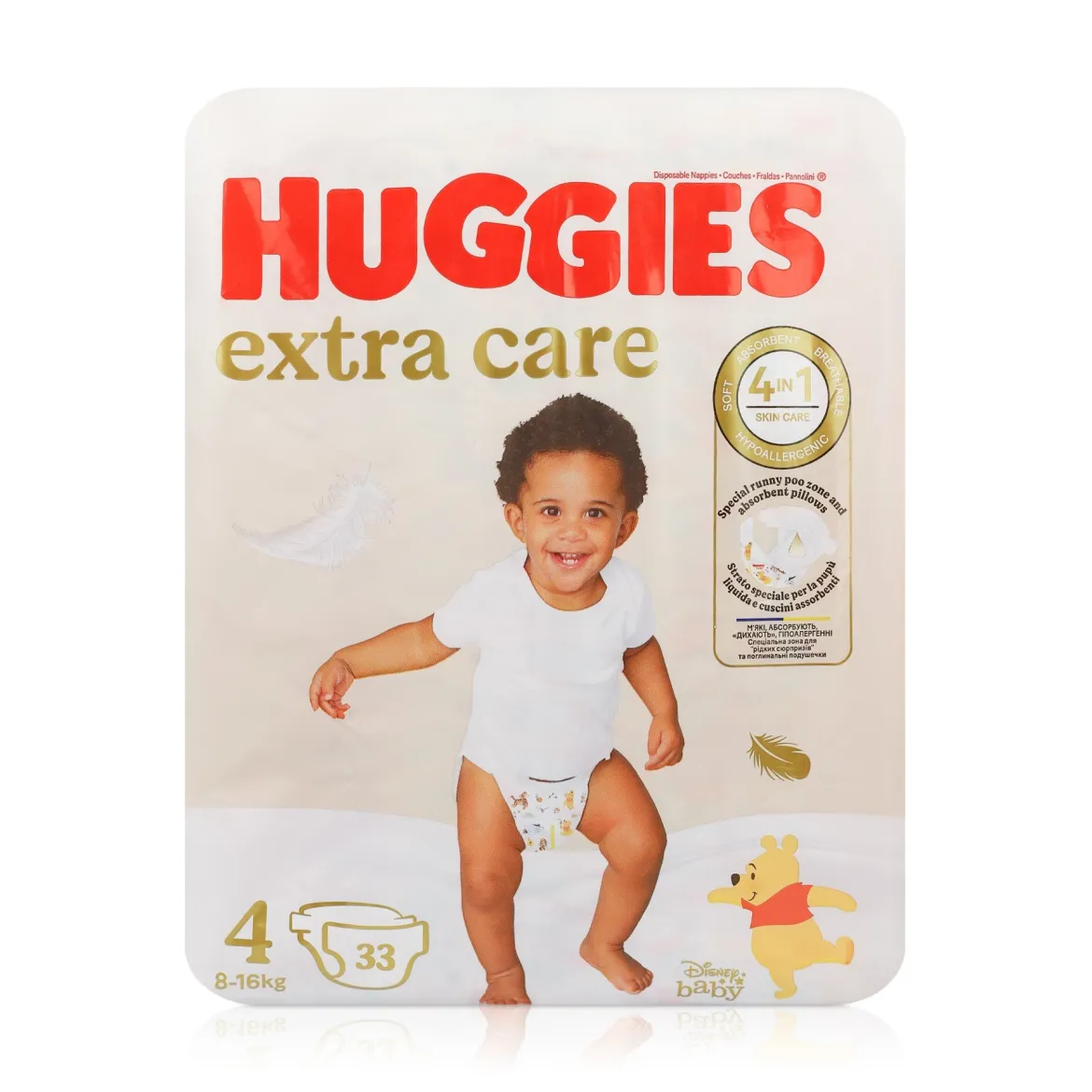 Huggies Extra Care підгузки (4) 33 шт.