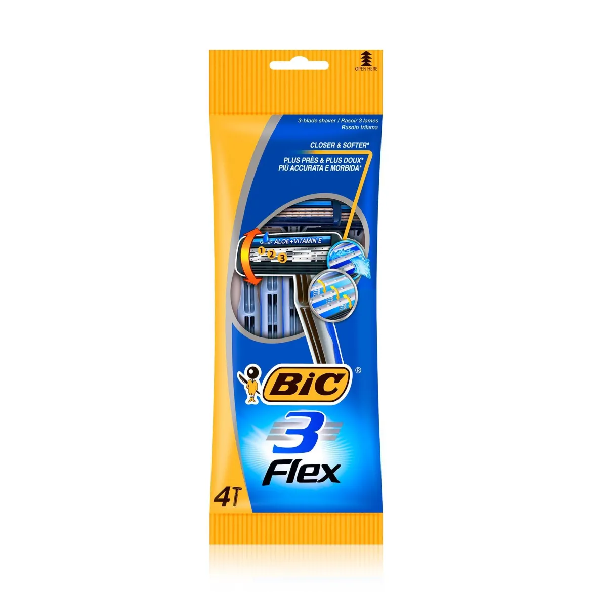 BIC Flex 3 разовий станок 4 шт.