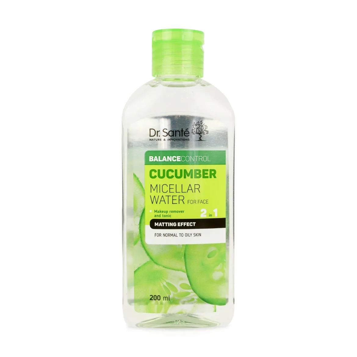 Dr.Sante Cucumber Balance Control міцелярна вода і тонік з матуючим ефектом 2в1 200мл
