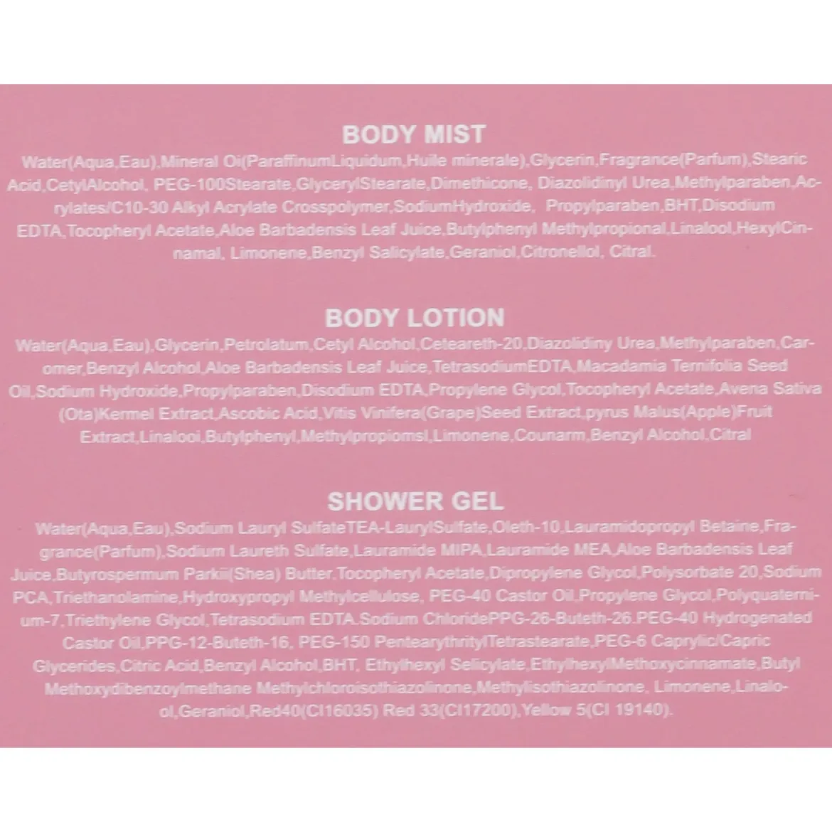 Body Philosophy парфумований набір Elixir Berry Elixir (250мл+250мл+250мл) — Photo 1