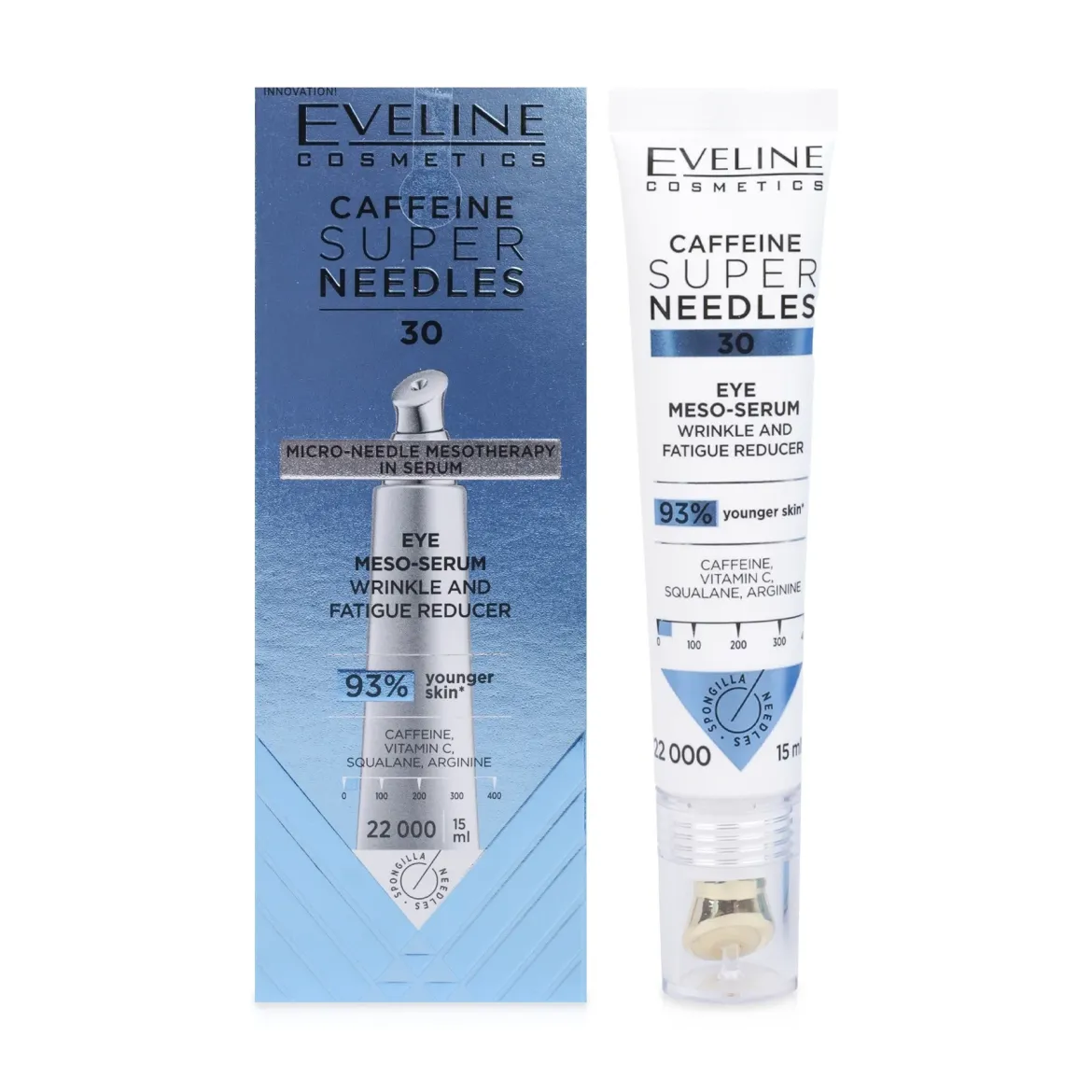 Eveline Cosmetics Super Needles мезо-сироватка під очі з кофеїном 15мл