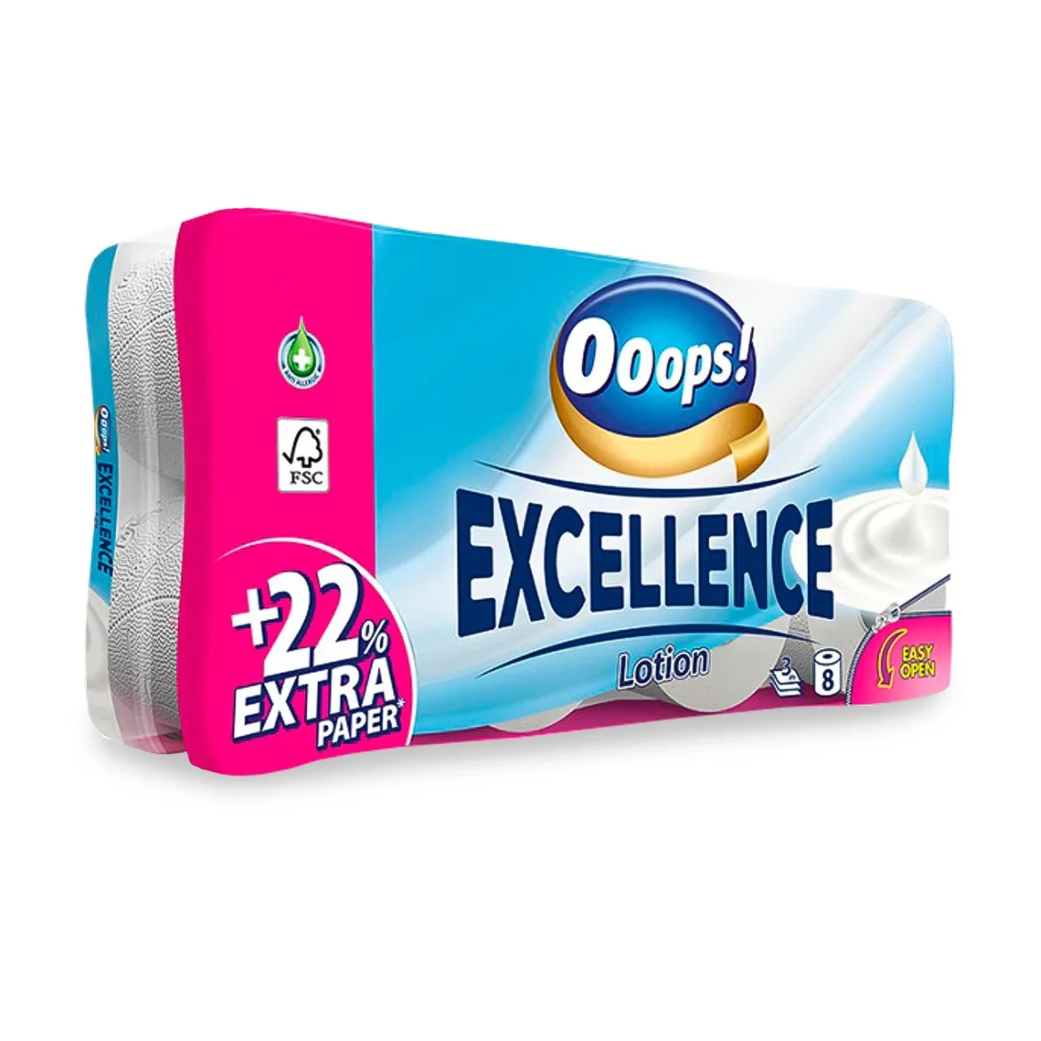 Ooops Excellence туалетний папір 3 шари 8 шт.