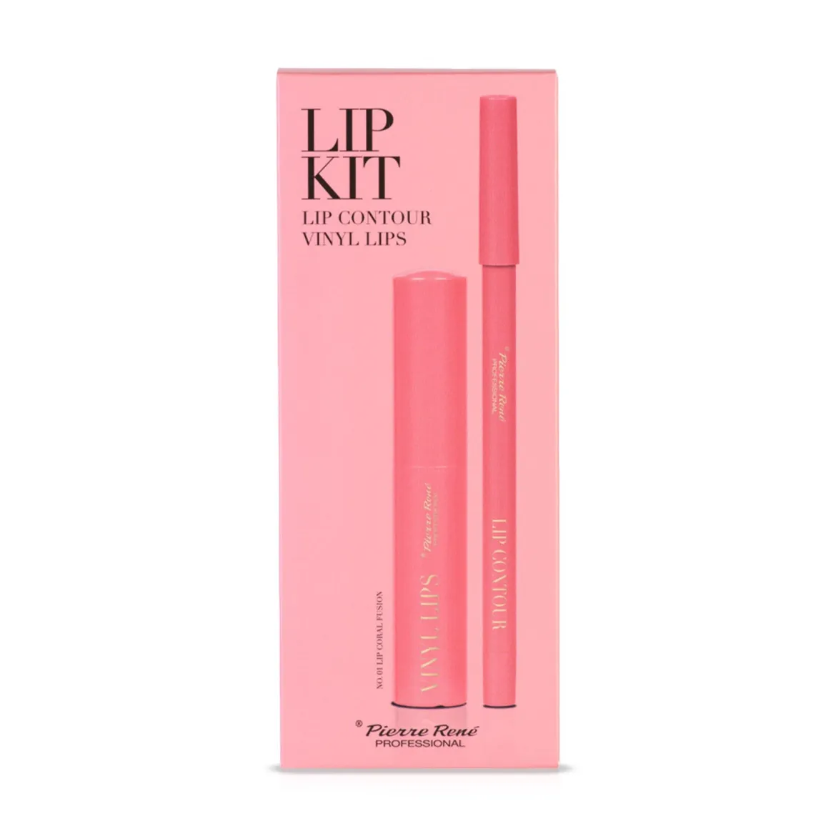 Pierre Rene Lip Kit набір Vinyl Lips 01 Coral Fusion* — Photo 1