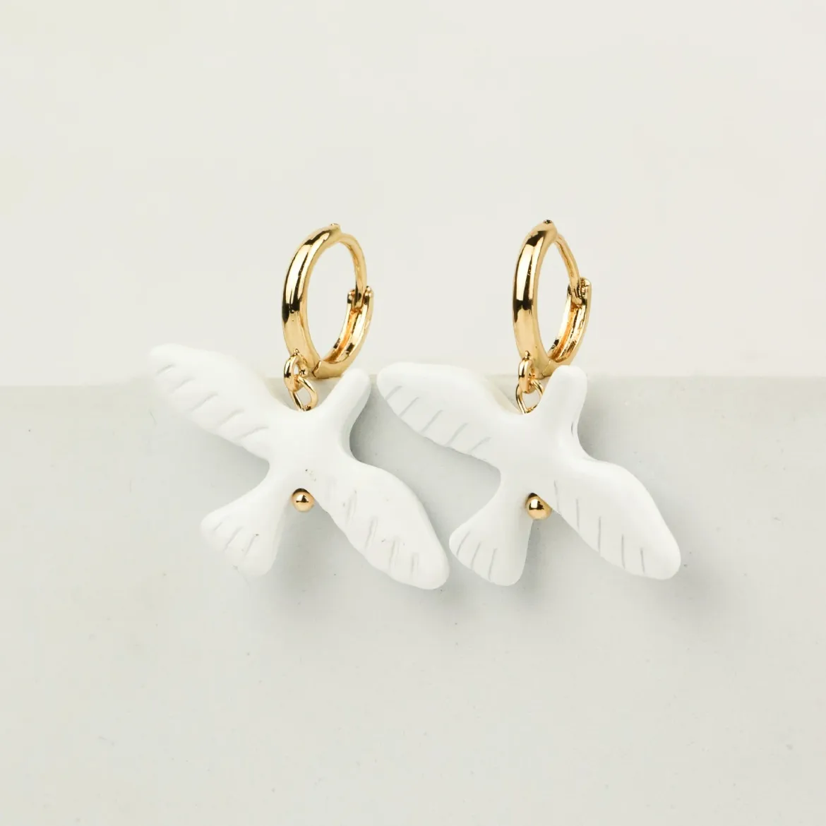 WOD Ptashka сережки 4* № 1 gold white
