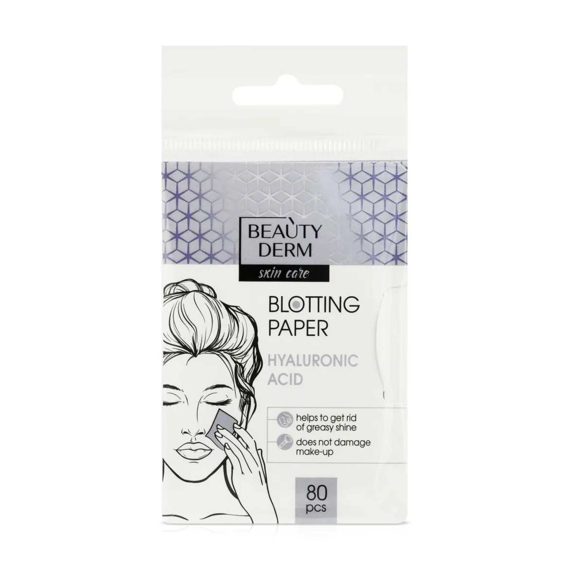 Beauty Derm матуючі серветки з гіалуроновою кислотою 80 шт.