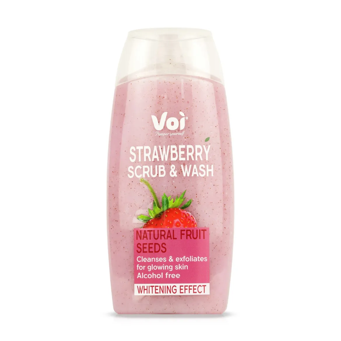 Voi Scrub &amp; Wash гель-скраб для душу Strawberry відбілюючий 400мл