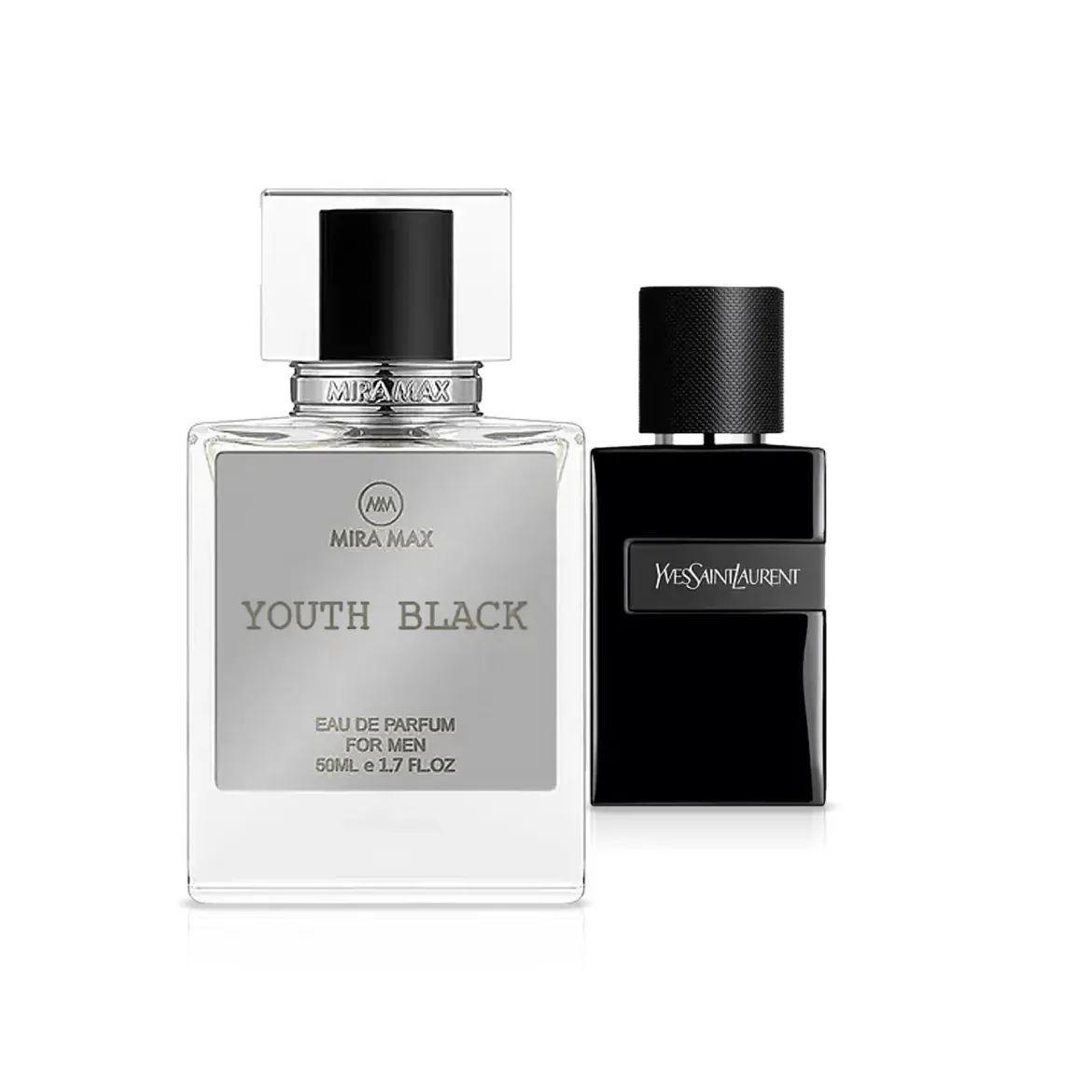MiraMax парфумована вода для чоловіків Youth Black vs Yves Saint Laurent Y Le Parfum 50мл