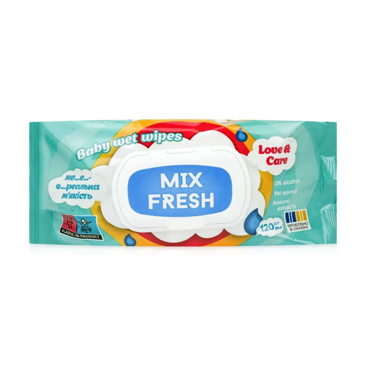 MIX FRESH вологі серветки 120 шт.