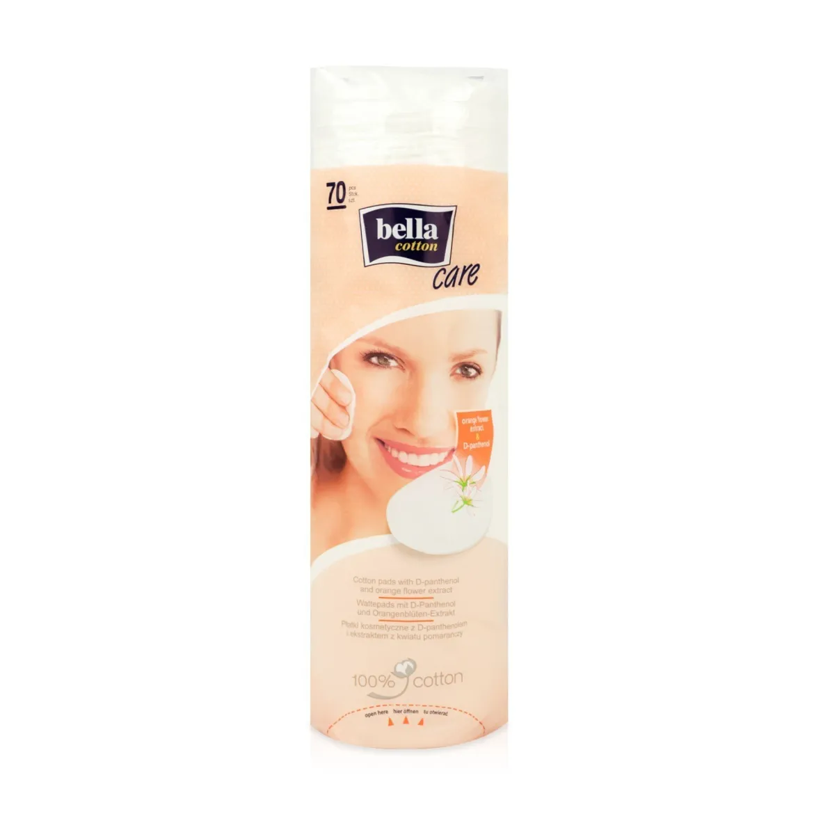 Bella Cotton care ватні диски з Д-пантенолом та екстр. квітки апельсина 70 шт.